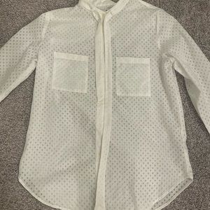 Madewell sheer tie neck blouse size S